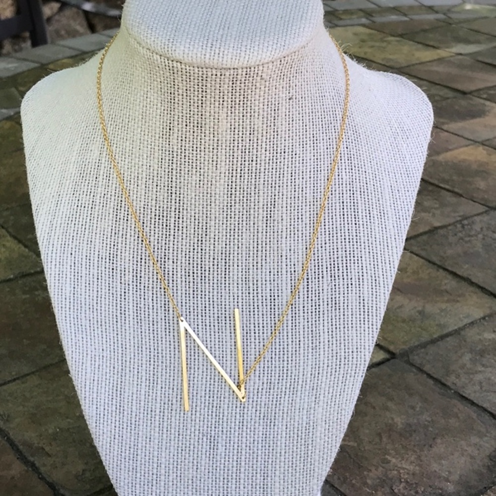 “N” initial necklace